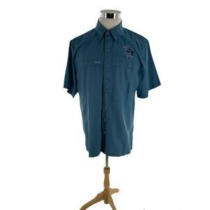 Game Guard Johnson Jaguars Shirt Men's Large Outdoor Vented Pockets Buttons Tops